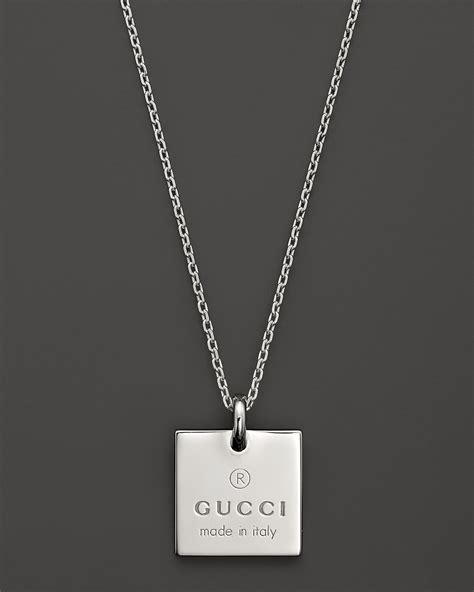 gucci necklace square|gucci silver and onyx necklace.